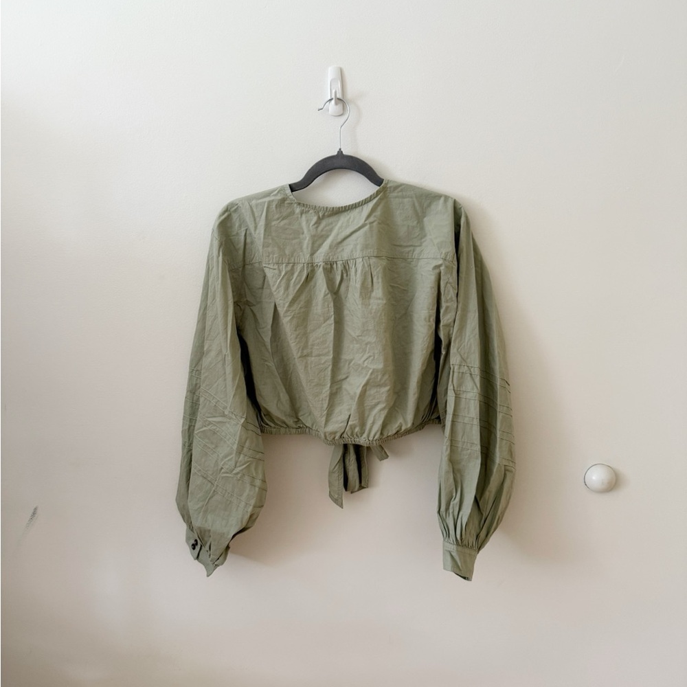 Free people green front tie top - Picture 4 of 4